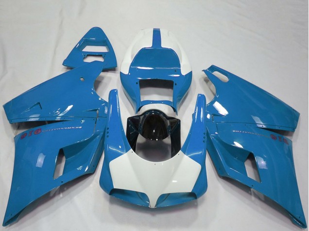 Carena Moto Ducati 916 1993-2005 - Azzurro Chiaro Nero Lucido