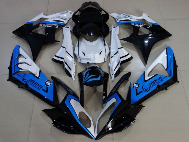 Carena Moto BMW S1000RR 2009-2014 - Bianco Blu Nero Lucido Alpha