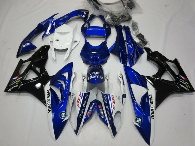 Carena Moto BMW S1000RR 2009-2014 - Bianco Blu Nero Lucido Virgin Atlantic