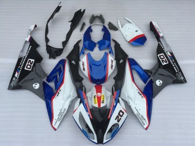 Carena Moto BMW S1000RR 2017-2018 - Bianco Blu Rosso Nero Lucido OEM Stile Fabbrica