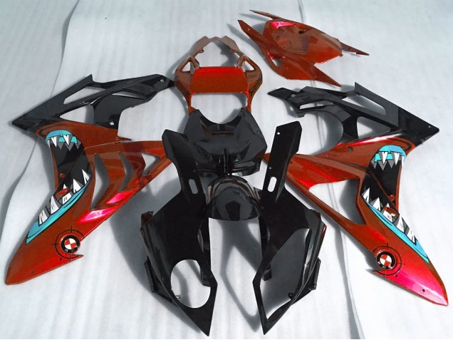 Carena Moto BMW S1000RR 2017-2018 - Rosso Nero Lucido Squalo