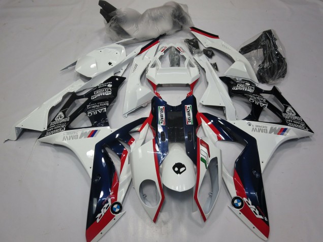 Carena Moto BMW S1000RR 2015-2016 - Bianco Rosso Blu Nero Lucido