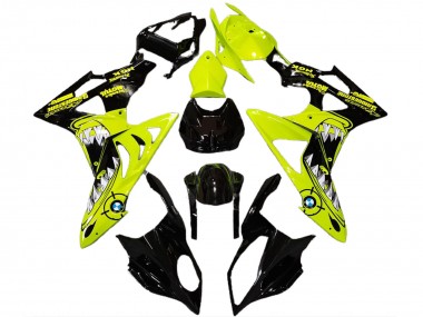 Carena Moto BMW S1000RR 2009-2014 - Alta Visibilità Giallo Nero Lucido Squalo Fabbrica