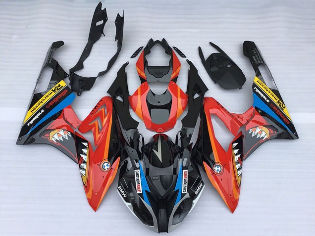 Carena Moto BMW S1000RR 2015-2016 - Rosso Nero Lucido Squalo