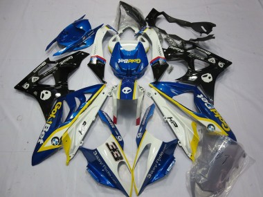 Carena Moto BMW S1000RR 2009-2014 - Bianco Giallo Blu Nero Lucido OroBet 33 Fabbrica