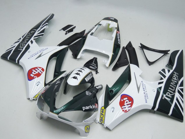 Carena Moto Triumph Daytona 675 2009-2012 - Bianco Nero Lucido HPi