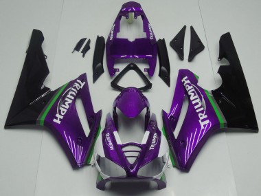 Carena Moto Triumph Daytona 675 2009-2012 - Viola Verde Nero Lucido Fabbrica