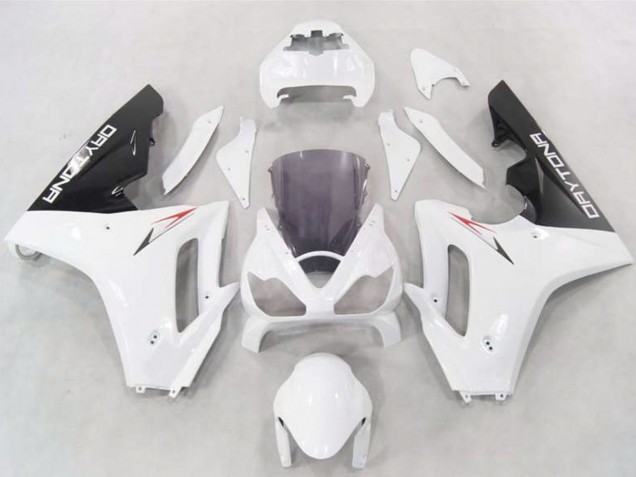 Carena Moto Triumph Daytona 675 2006-2008 - Bianco Nero Lucido