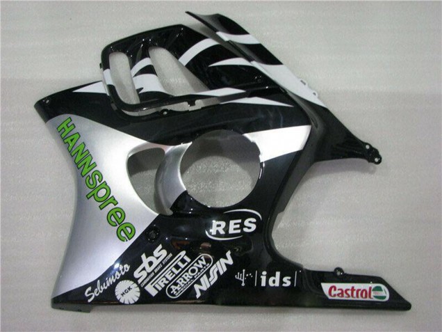 Carena Moto Honda CBR600 F3 1995-1996 - Bianco Argento Verde Hannspree