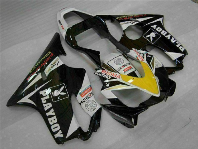 Carena Moto Honda CBR600 F4i 2001-2003 - Bianco Giallo Nero Lucido Playboy
