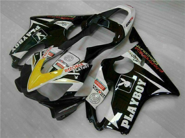 Carena Moto Honda CBR600 F4i 2001-2003 - Bianco Giallo Nero Lucido Playboy