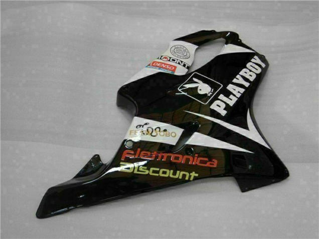 Carena Moto Honda CBR600 F4i 2001-2003 - Bianco Giallo Nero Lucido Playboy