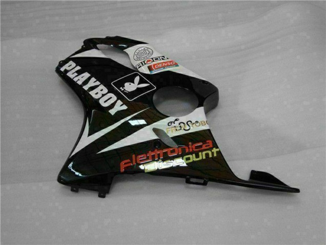 Carena Moto Honda CBR600 F4i 2001-2003 - Bianco Giallo Nero Lucido Playboy