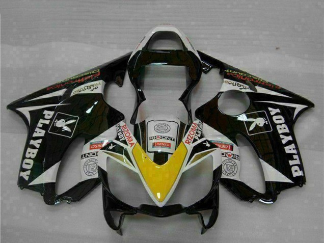 Carena Moto Honda CBR600 F4i 2001-2003 - Bianco Giallo Nero Lucido Playboy