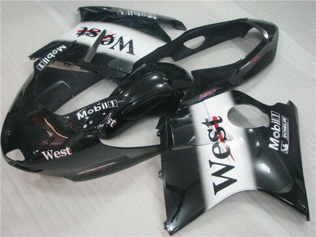 Carena Moto Honda CBR1100XX Blackbird 1996-2007 - Nero Lucido Bianco West