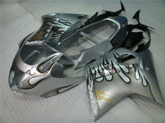 Carena Moto Honda CBR1100XX Blackbird 1996-2007 - Argento Nero Fiamma