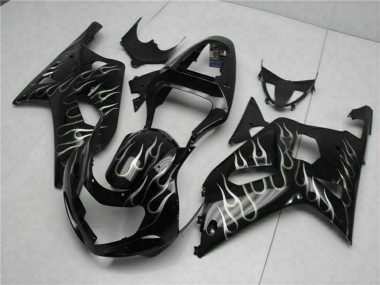 Carena Moto Suzuki GSXR 600/750 2001-2003 - Nero Lucido Argento Fiamma Fabbrica
