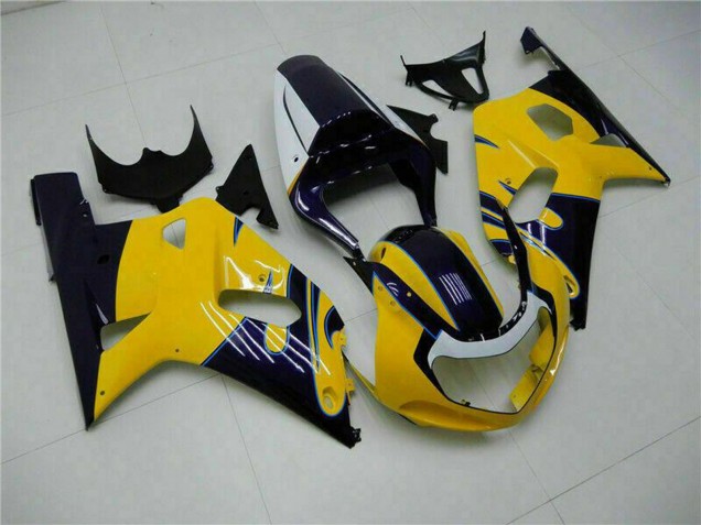 Carena Moto Suzuki GSXR 600/750 2001-2003 - Giallo Blu Scuro Nero Lucido