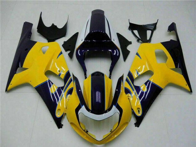 Carena Moto Suzuki GSXR 600/750 2001-2003 - Giallo Blu Scuro Nero Lucido