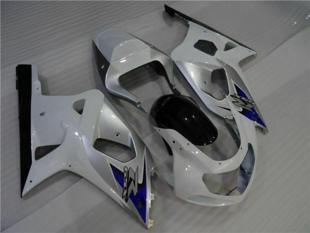 Carena Moto Suzuki GSXR 600/750 2001-2003 - Bianco Argento Blu Nero
