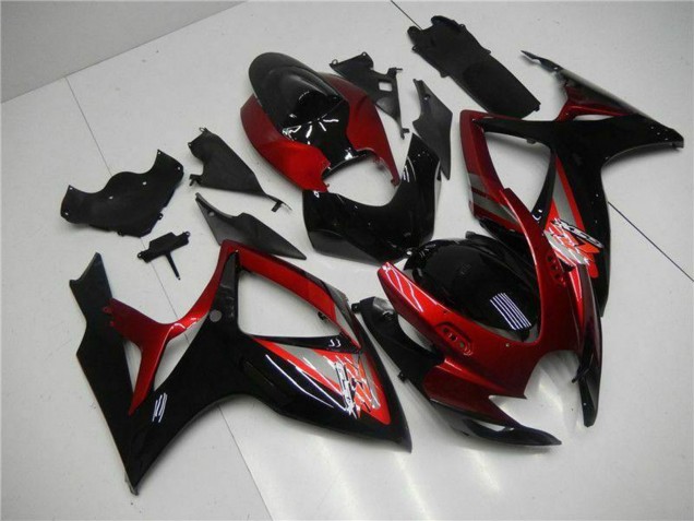 Carena Moto Suzuki GSXR 600/750 2006-2007 - Rosso Nero Lucido