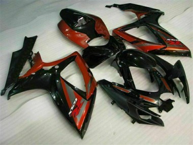 Carena Moto Suzuki GSXR 600/750 2006-2007 - Nero Lucido Rosso Fabbrica
