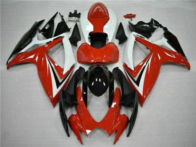 Carena Moto Suzuki GSXR 600/750 2006-2007 - Bianco Rosso Nero Lucido Banda