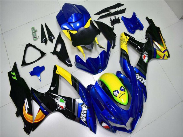 Carena Moto Suzuki GSXR 600/750 2008-2010 - Blu Giallo Squalo