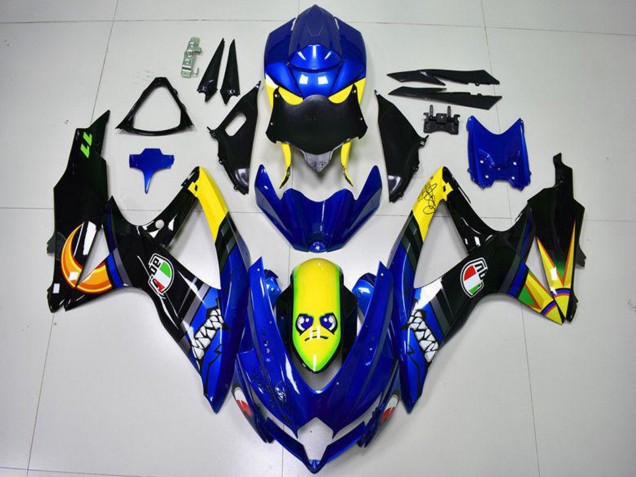Carena Moto Suzuki GSXR 600/750 2008-2010 - Blu Giallo Squalo