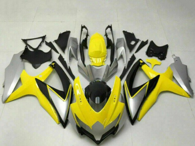 Carena Moto Suzuki GSXR 600/750 2008-2010 - Giallo Argento Nero Lucido