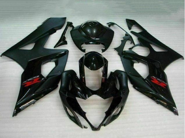 Carena Moto Suzuki GSXR 1000 2005-2006 - Nero Lucido Nero Opaco Rosso