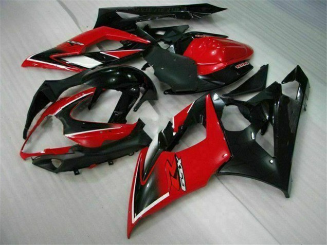 Carena Moto Suzuki GSXR 1000 2005-2006 - Rosso Nero Lucido Nero Opaco