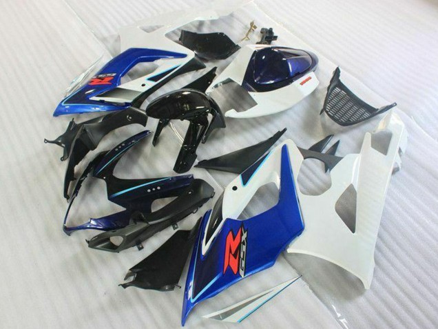 Kit Carena Moto Suzuki GSXR 1000 2005-2006 - Bianco Blu Nero Lucido