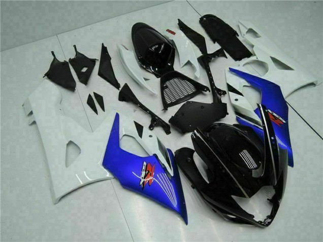 Carena Moto Suzuki GSXR 1000 2005-2006 - Bianco Blu Nero Lucido