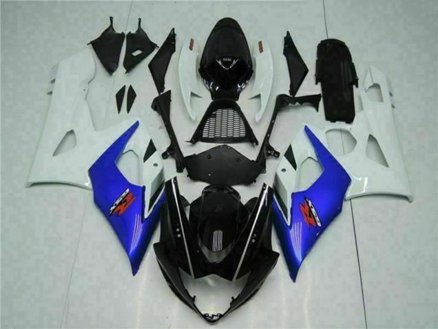 Carena Moto Suzuki GSXR 1000 2005-2006 - Bianco Blu Nero Lucido
