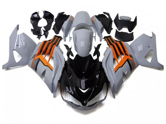 Carena Moto Kawasaki ZX14R ZZR1400 2012-2024 - Nardo Grigio Arancia Nero