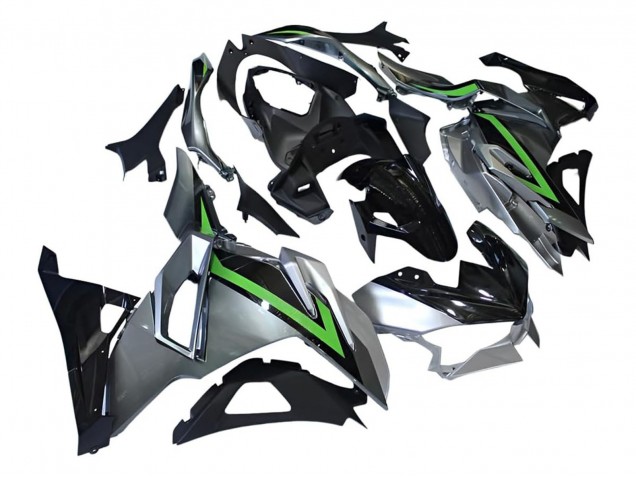 Carena Moto Kawasaki Ninja 500 EX500R 2024-2025 - Grigio Verde Nero