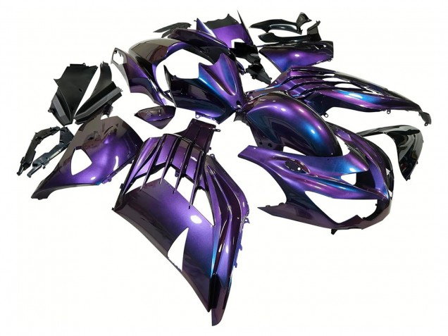 Carena Moto Kawasaki ZX14R ZZR1400 2012-2024 - Camaleonte Blu Viola