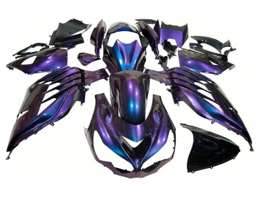 Carena Moto Kawasaki ZX14R ZZR1400 2012-2024 - Camaleonte Blu Viola Fabbrica