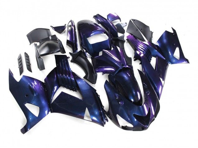 Carena Moto Kawasaki ZX14R ZZR1400 2006-2011 - Camaleonte Blu Viola