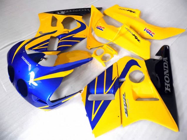 Carena Moto Honda CBR400RR NC23 1987-1989 - Giallo Blu Nero Lucido