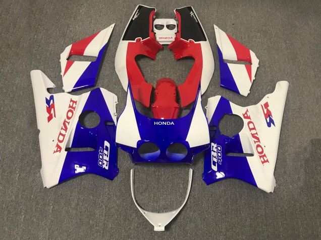 Carena Moto Honda CBR400RR NC23 1987-1989 - Bianco Rosso Blu