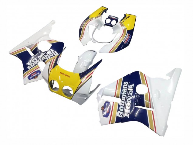 Carena Moto Honda CBR400RR NC23 1987-1989 - Bianco Giallo Blu Rothmans