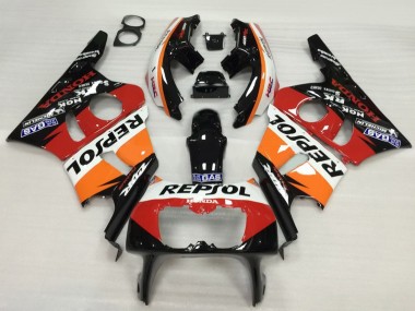 Carena Moto Honda CBR400RR NC23 1987-1989 - Arancia Bianco Rosso Nero Lucido Repsol HRC Fabbrica