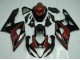 Carena Moto Suzuki GSXR 1000 2005-2006 - Rosso Argento Nero Lucido