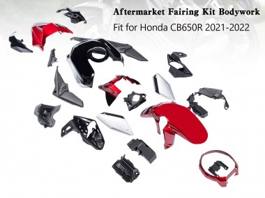 Carena Moto Honda CB650R 2019-2022 - Nero Rosso Argento Fabbrica