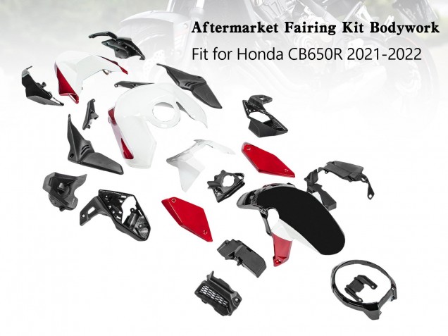 Carena Moto Honda CB650R 2019-2022 - Nero Rosso Bianco