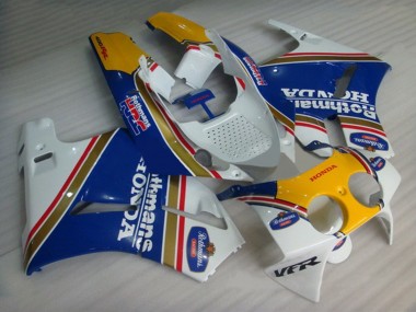 Carena Moto Honda VFR400R NC30 1988-1992 - Bianco Blu Giallo Rothmans Fabbrica