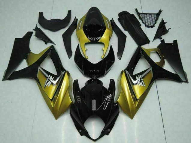 Carena Moto Suzuki GSXR 1000 2007-2008 - Oro Nero Lucido Argento Decal