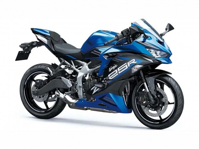 Carena Moto Kawasaki ZX25R ZX-25R 2019-2025 - Blu Bianco Nero Opaco